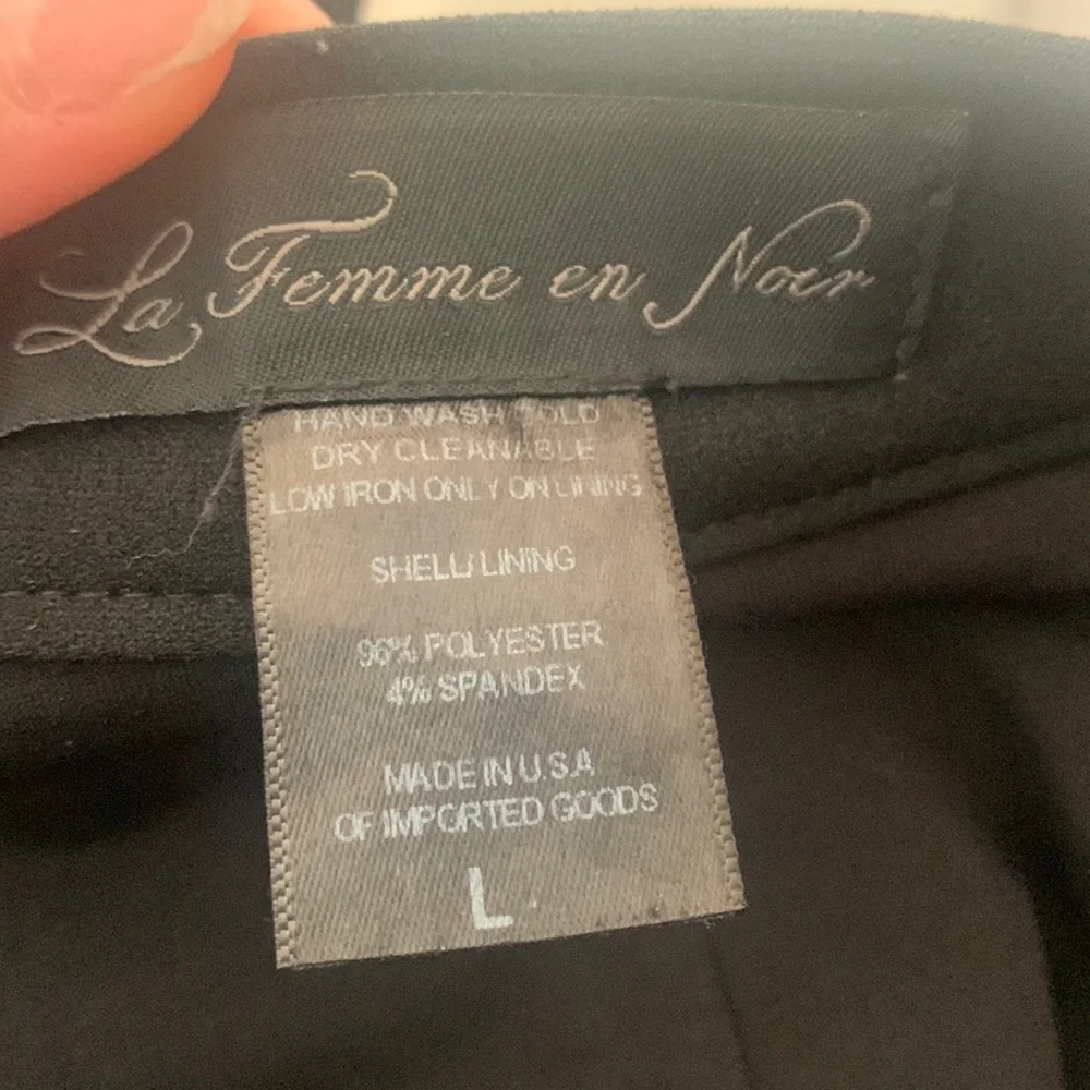 La femme en noir palazzo pants black large - Picture 4 of 6